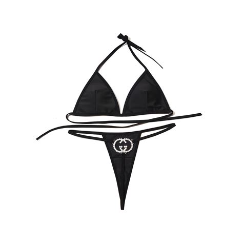 gucci black bikini|women gucci bikini.